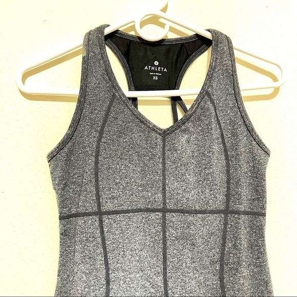 Athleta Equator gray Tank Shelf Bra women’s size XS - Picture 3 of 8